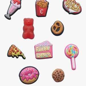 Junk Food-Themed Shoe Charms Set 10pc